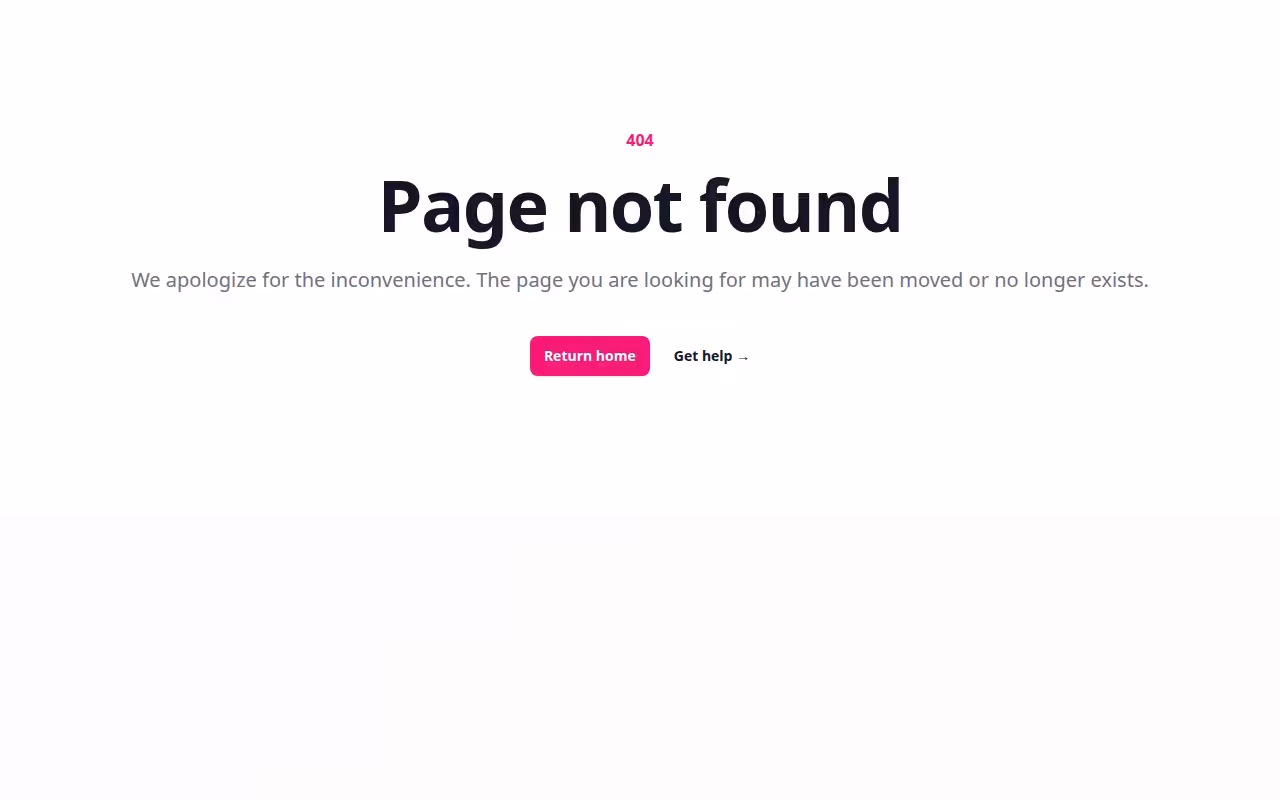 Error Pages preview