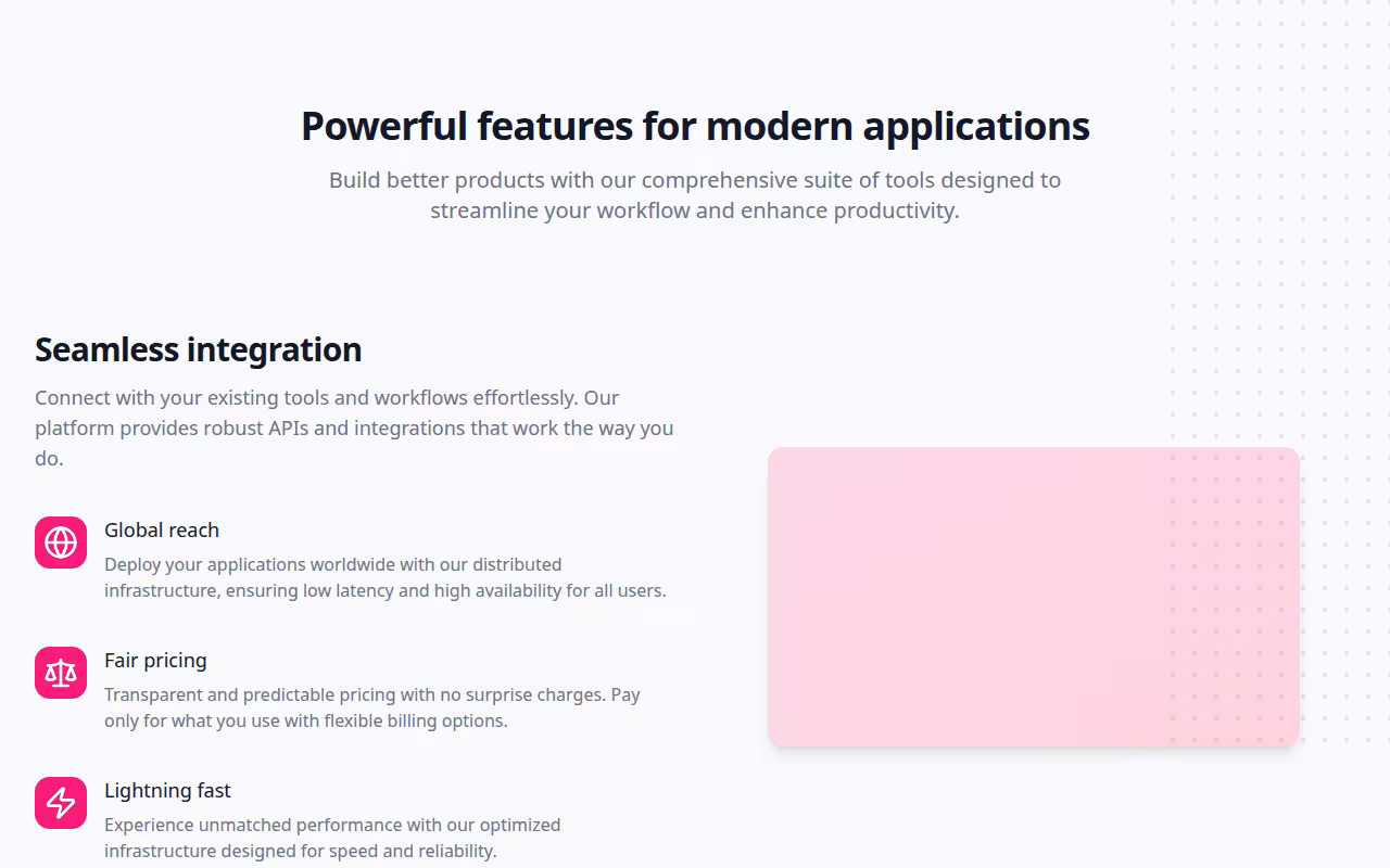 Features preview