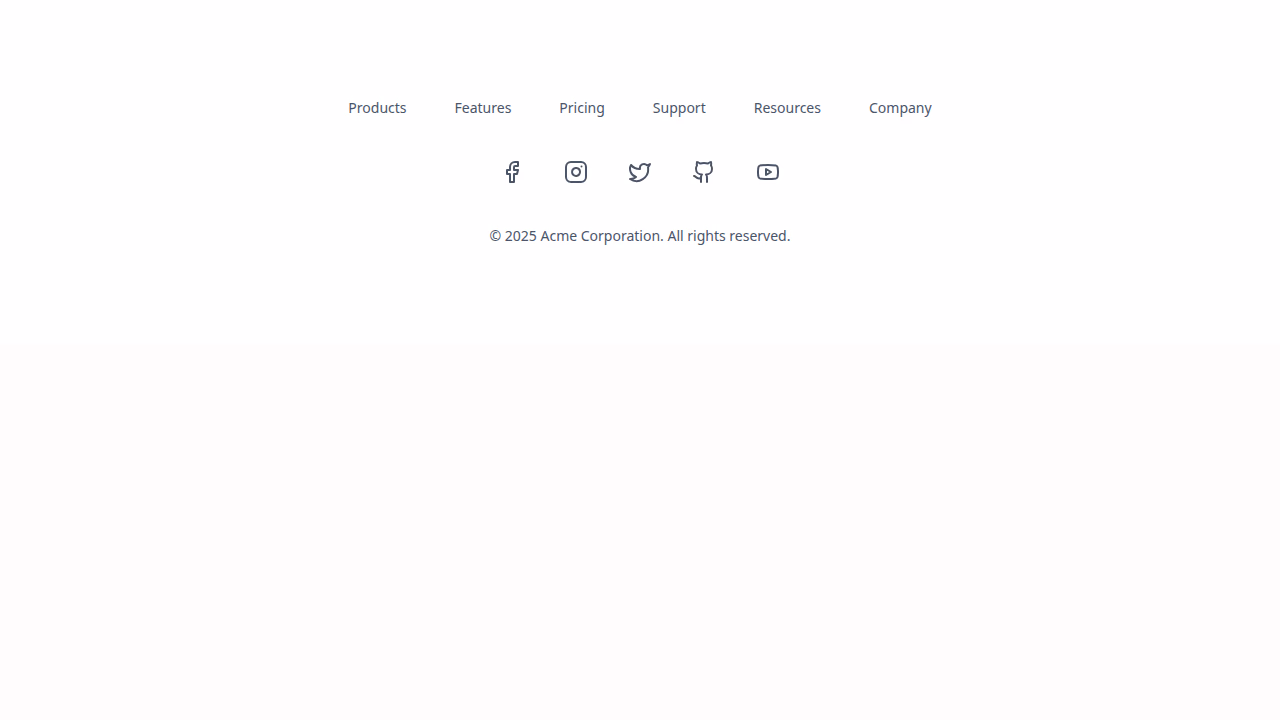 Footers preview