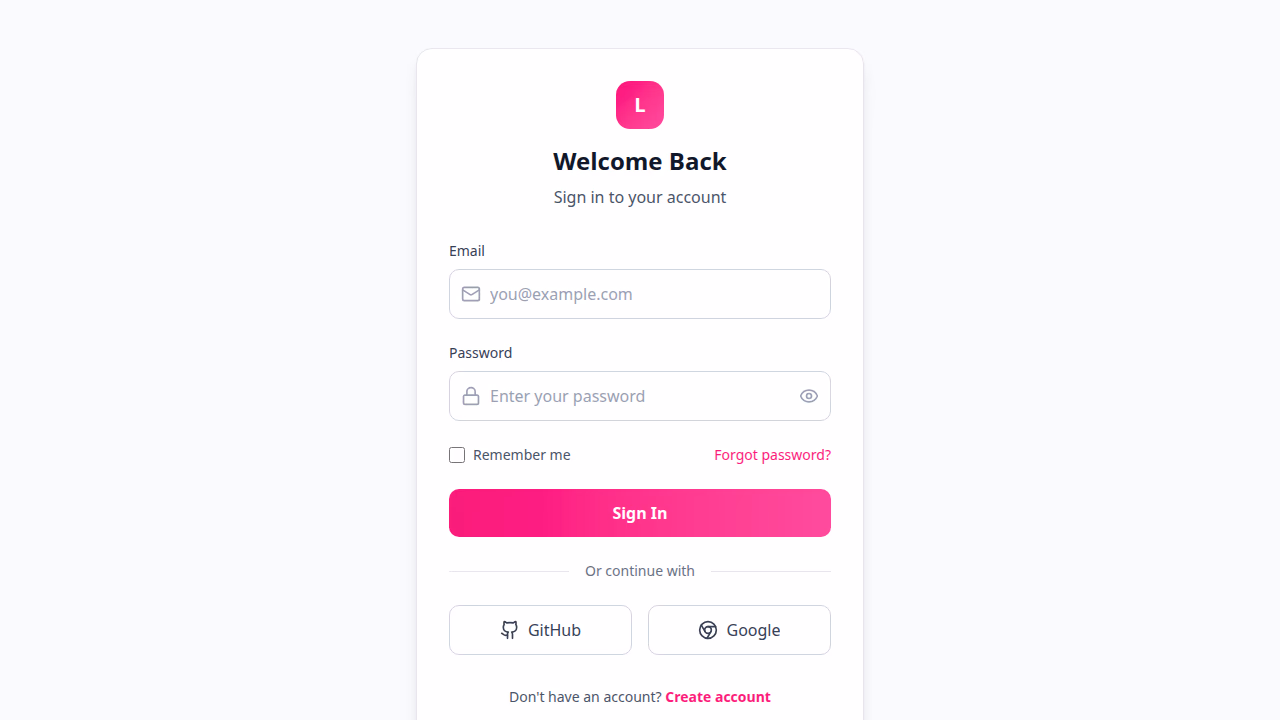 Login preview