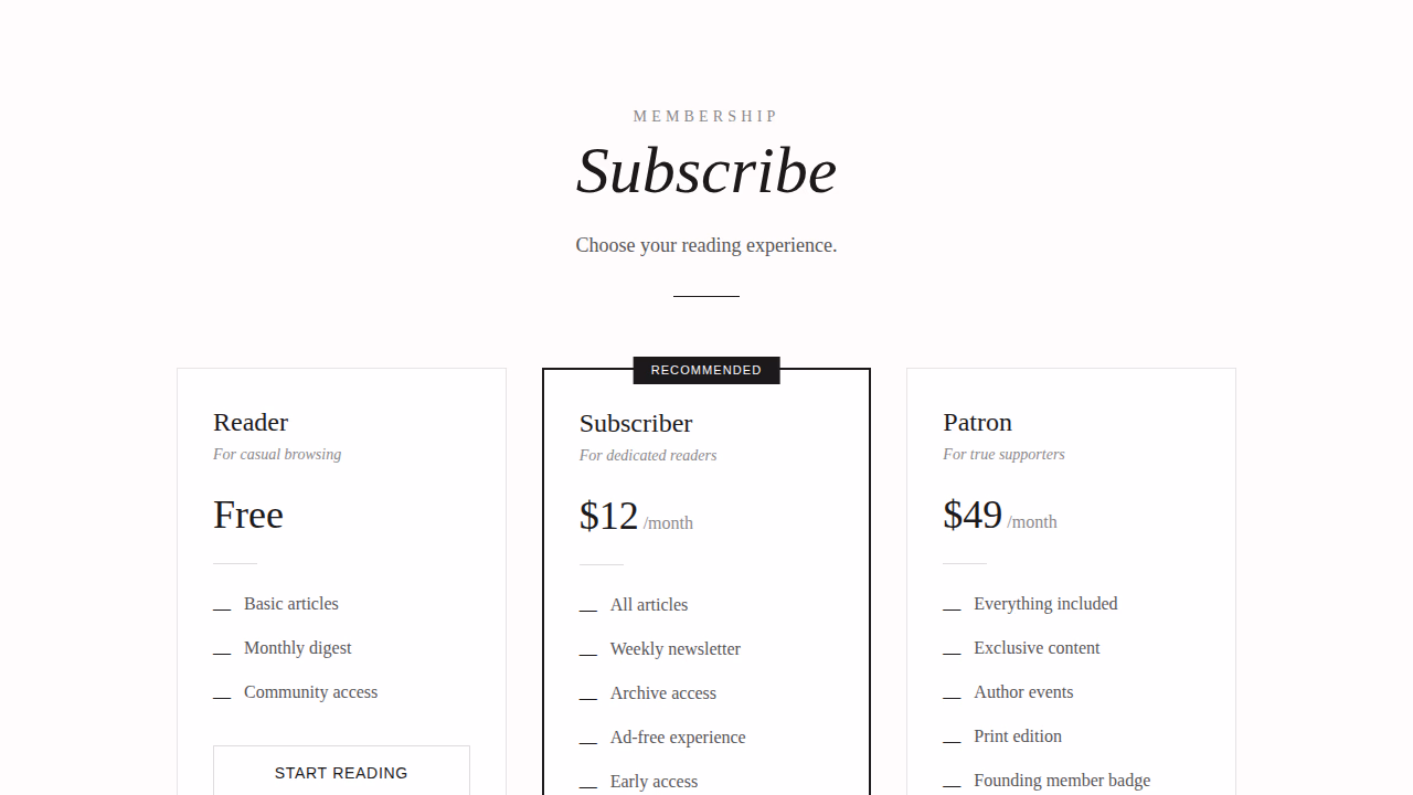 Pricing preview