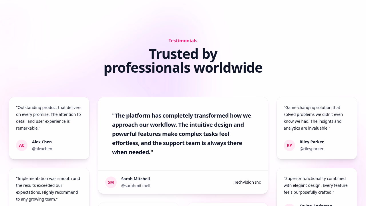 Testimonials preview