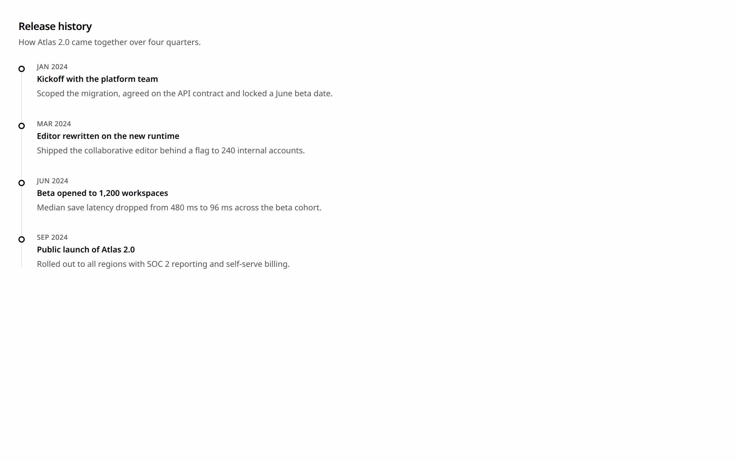 Timeline preview